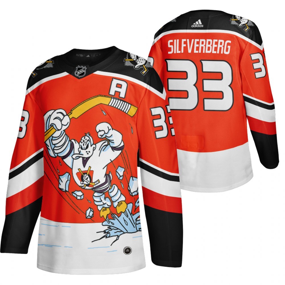 2021 Adidias Anaheim Ducks #33 Jakob Silfverberg Red Men Reverse Retro Alternate NHL Jersey
